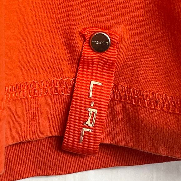 Lauren Ralph Lauren Orange Long Sleeve Cotton Basic Plain Halloween Shirt Large - Picture 5 of 9